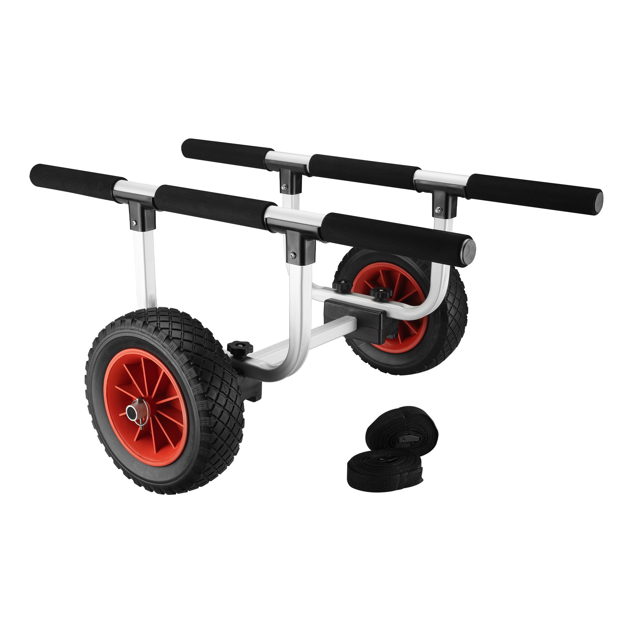 Carrello da trasporto per kayak In alluminio con ruote in PU Ø 22 cm Larghezza regolabile Max 90 kg