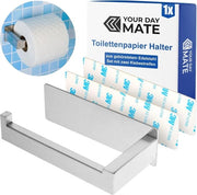 Rolhouder per WC - Toiletpapierhouder in acciaio inossidabile autofibro - Colorazione argento - Supporto per bagno