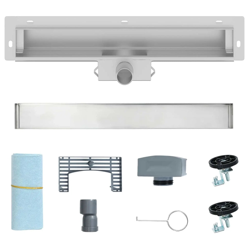 Scarico Doccia da Parete Argento 50 cm Acciaio Inox 304