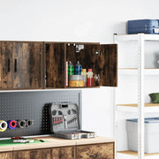 Pensile per Garage Rovere Fumo in Legno Multistrato 860651