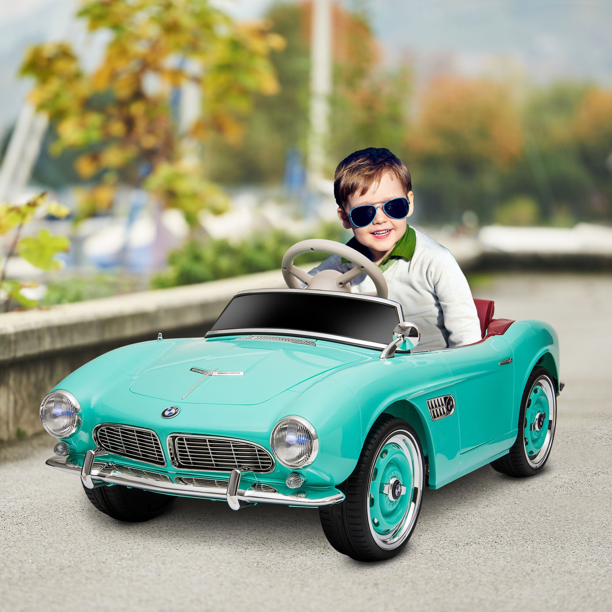 Macchina Elettrica per Bambini 12V con Licenza BMW 507 Verde