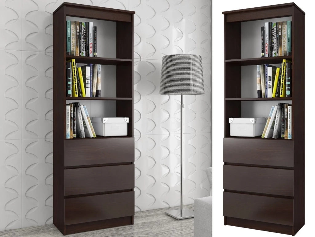 Armadio da ufficio AKORD R60 Wengé 60 cm 3 cassetti 60x35x180 cm