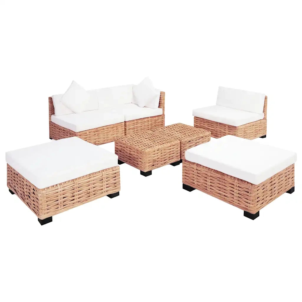 Set Divano 18 pz in Rattan Naturale 244624