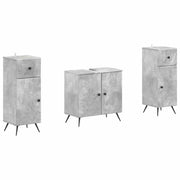 Set di Armadi da Bagno da 2 Pezzi BREDA Grigio Cemento 3418047
