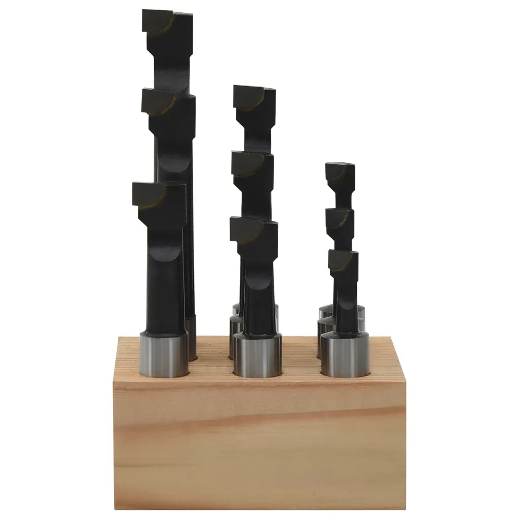 Frese di Foraggio 9 pz 12 mm con Base in Legno CFW2026362