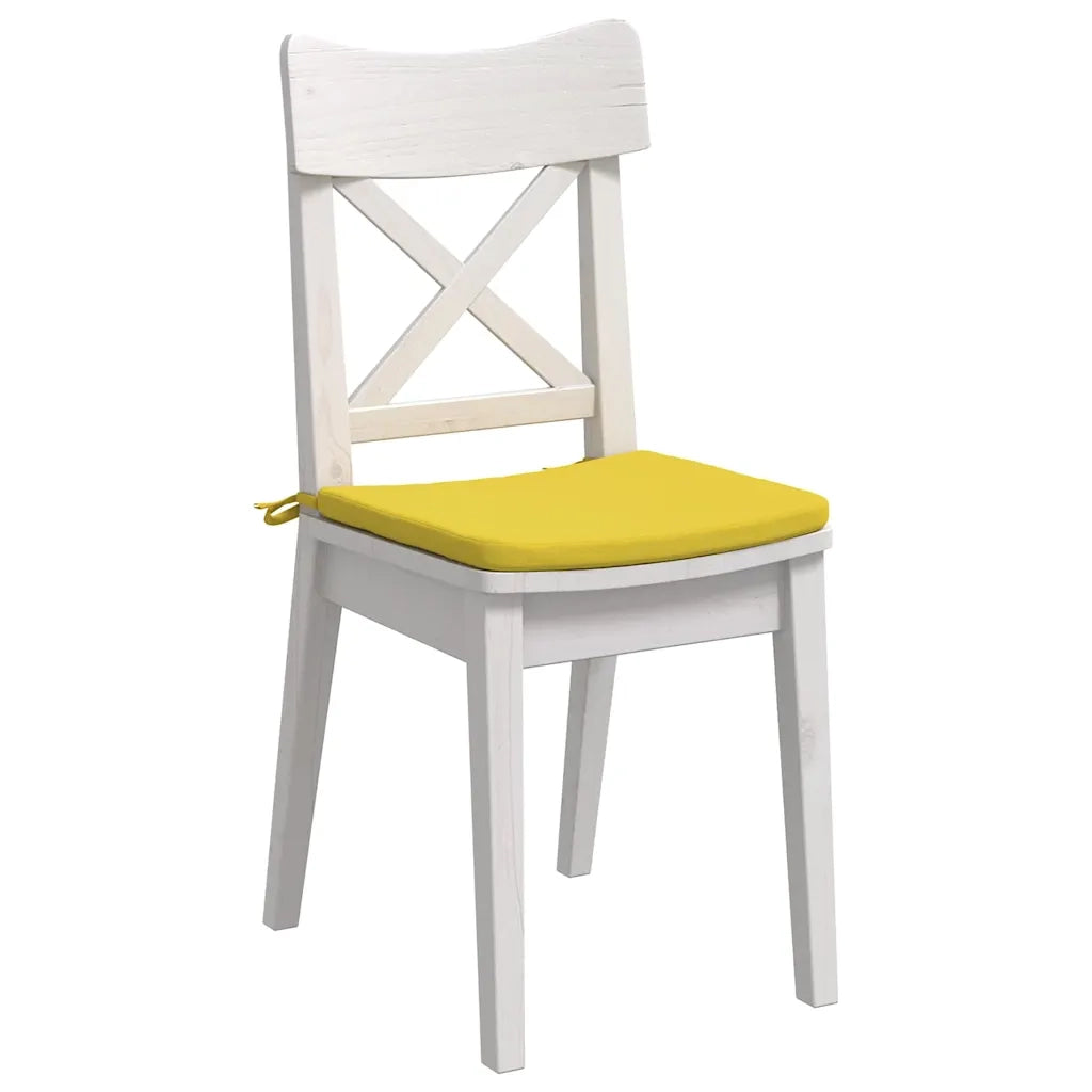 Cuscini per Seduta 4 pz | Cuscini per sedie Giallo Chiaro 40 x 40 x 3 cm Tessuto
