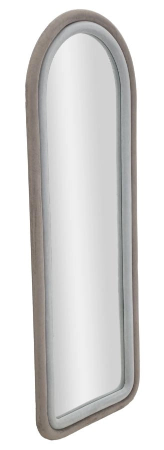 Specchio da muro cornice in velluto grigio 60x4x160cm CLOE