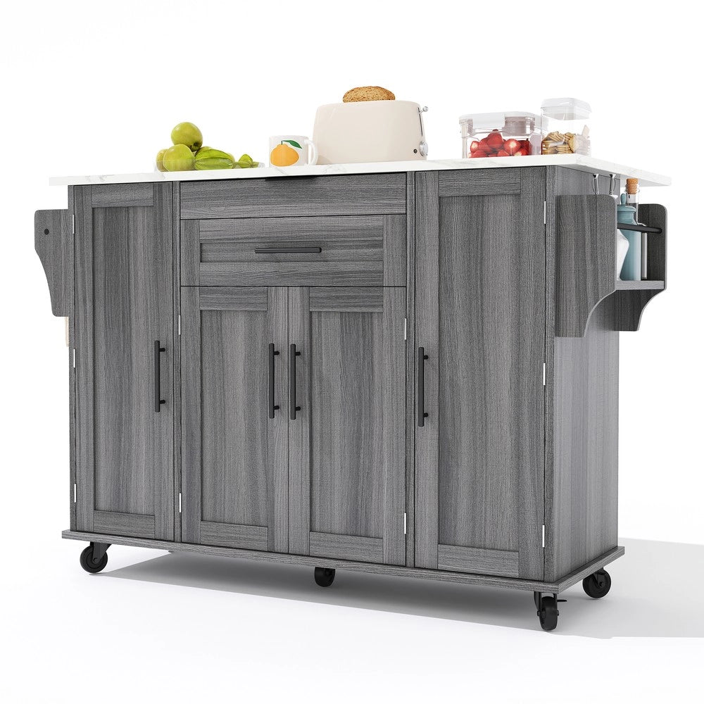 Isola Cucina con Piano Estraibile e Cassetto ¨C Xylo ¨C 120x45 cm, Legno