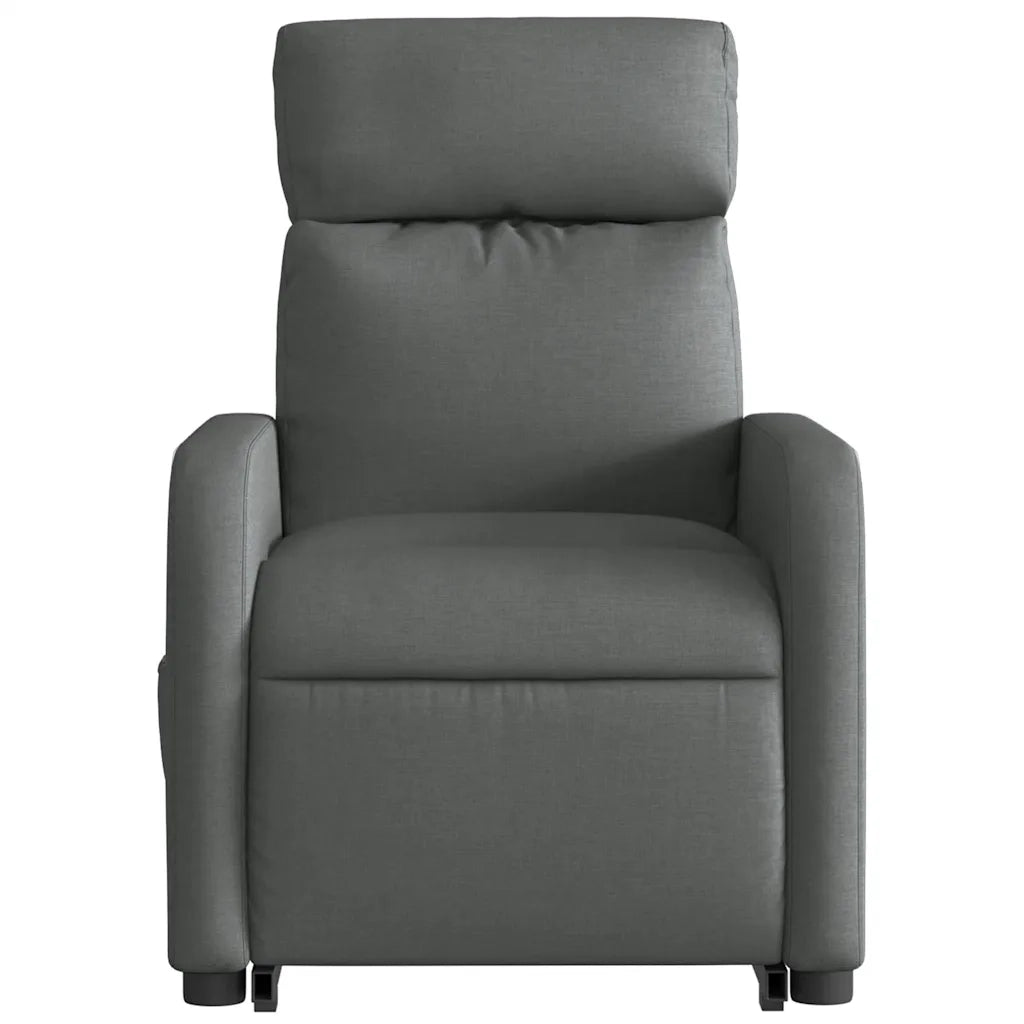Poltrona | Sedia Relax Alzapersona Reclinabile Elettrica Grigio Scuro Tessuto