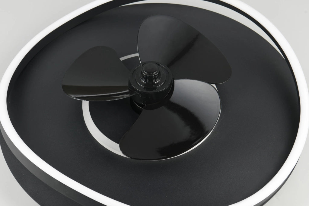 Ventilatore soffitto lampada LED telecomando nero SORTLAND