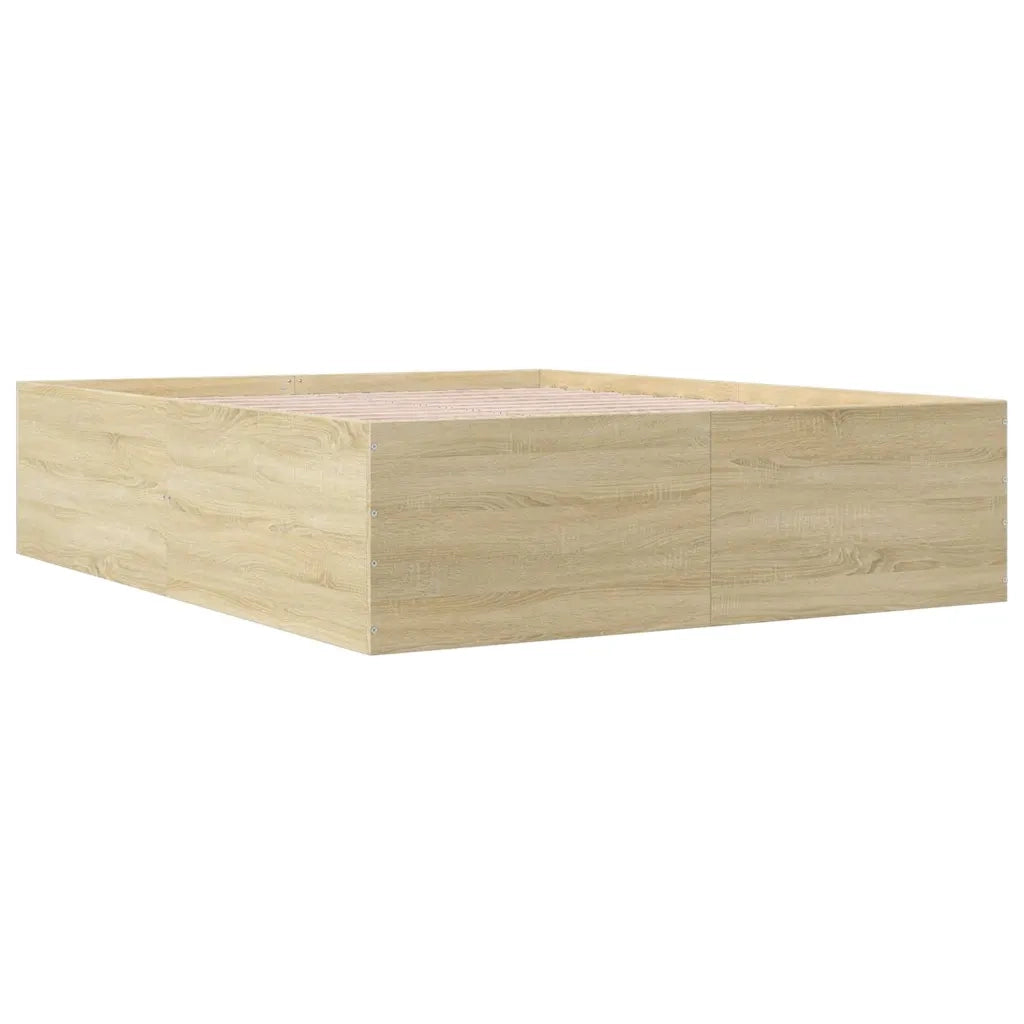 Giroletto-Struttura Letto Rovere Sonoma 150x200 cm in Legno Multistrato 748877