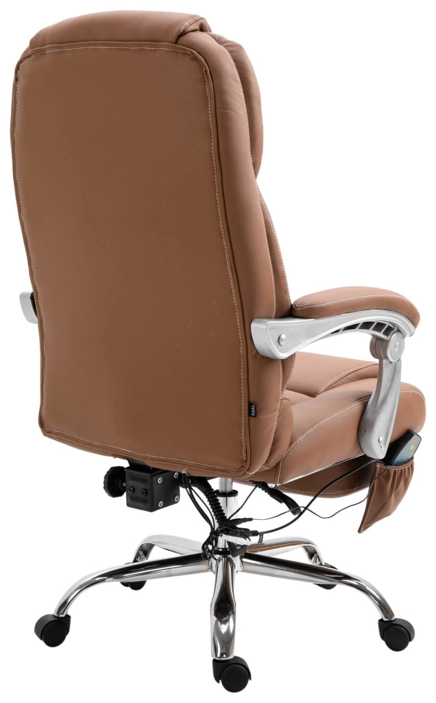 Sedia da ufficio massaggiante PACIFIC marrone chiaro
