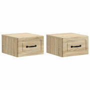 Mobiletto da notte a muro 2 pcs Rovere Sonoma 34,5 x 33 x 20 cm 899280