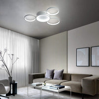 ZMH Lampada da soffitto LED 4 fiamme ad anello telecomando per camera letto