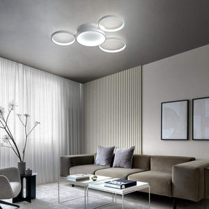 ZMH Lampada da soffitto LED 4 fiamme ad anello telecomando per camera letto