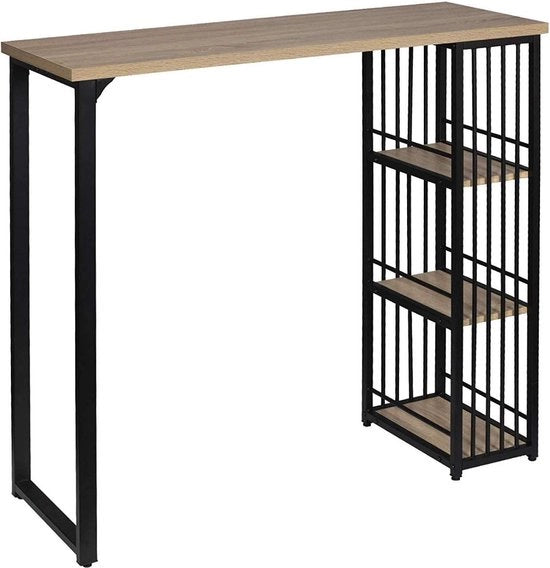 Benchetto Bistro con Spazio di Deposito - Per Interno - Cucina - Legno - Metallo - Rettilineo - 120x40x105cm
