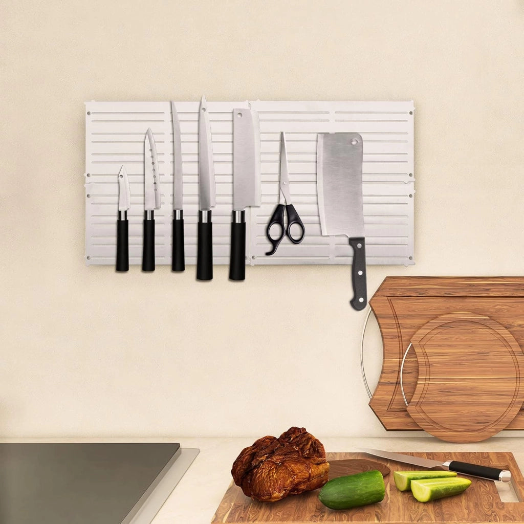 Portautensili Magnetici 4 pz, Organizzatori Magnetici per Utensili con 32 Strisce Magnetiche, Pannelli Magnetici Salvaspazio per Accessori per Banchi da Lavoro Garage e Negozio