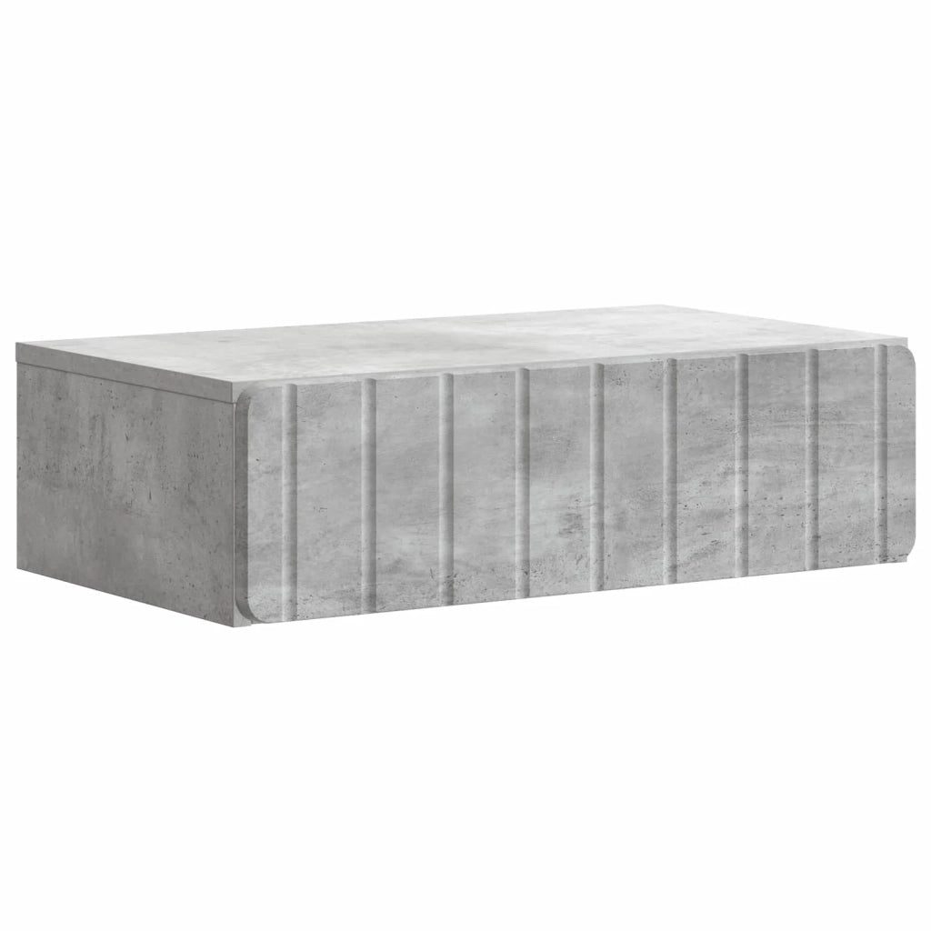 Tavolino da Parete Laterale Grigio Cemento 59 x 34,5 x 17 cm 898318