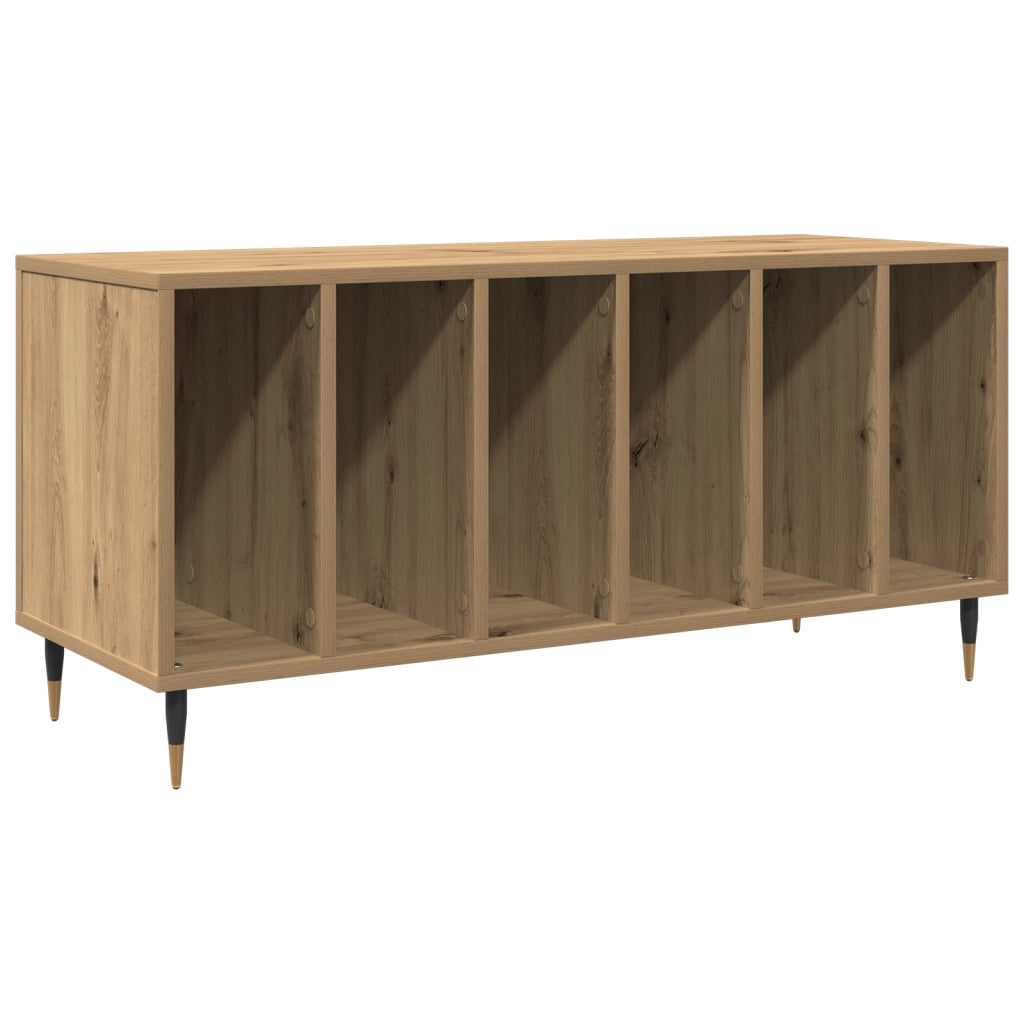 Armadio per dischi  in rovere artigianale 100x38x48 cm in legno ingegnerizzato