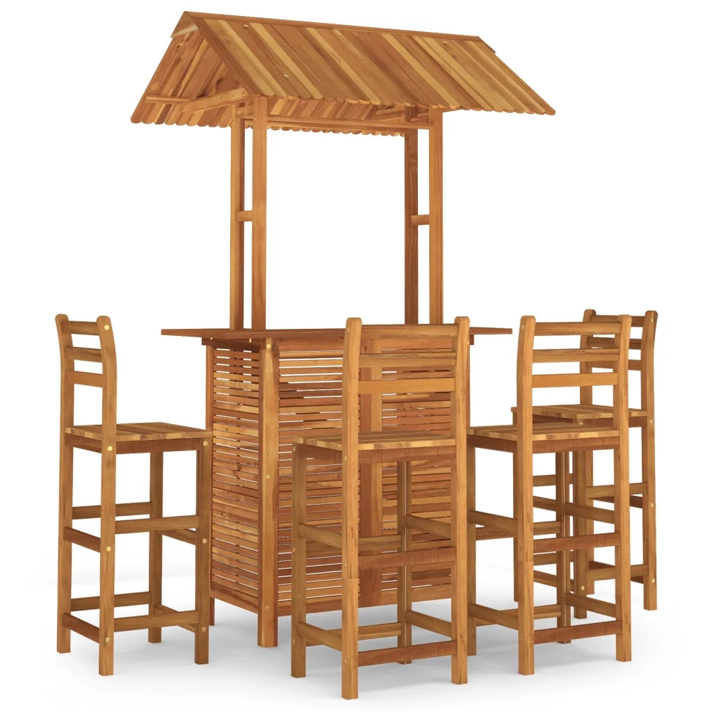 Set da Bar per Giardino 5 pz in Legno Massello di Acacia 3116005