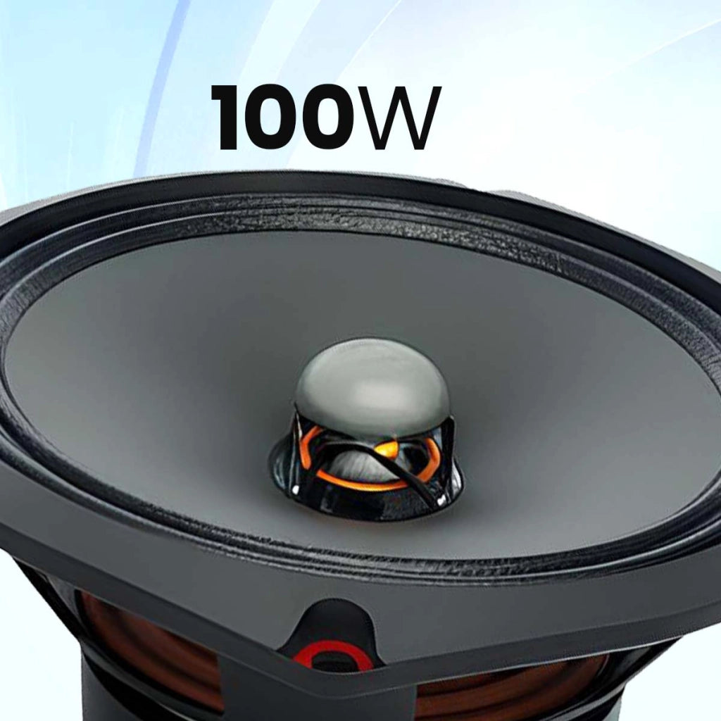 Altoparlante Auto 13cmx13cm 100W 4 Ohm Sensibilità 92dB Nero Avizar