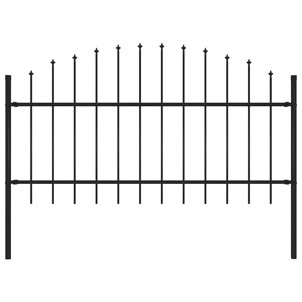 Recinzione da Giardino Woerden con Punta a Lancia in Acciaio 170x125 cm Nero 144942
