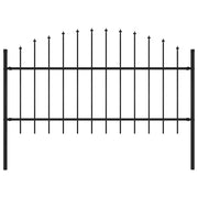 Recinzione da Giardino Woerden con Punta a Lancia in Acciaio 170x125 cm Nero 144942