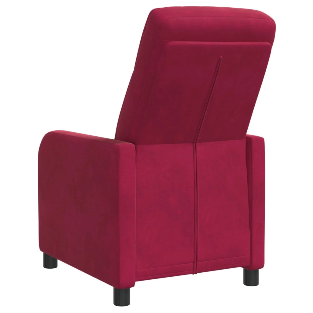 Divano Sedia-Poltrona reclinabile Rosso Vino Velluto (V)