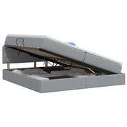 Letto con contenitore LED e materasso Grigio Chiaro 3459021
