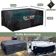 Copertura estensibile per giardini, impermeabile, con aperture di ventilazione, 300 x 250 cm, copertura per tavoli da giardino, tenda per tavoli all'aperto, divani da giardino, set di mobili esterni