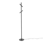 Lampada da Terra GPIN40 - Piantana 10,8W 2 Spot LED Orientabili in Alluminio Nero Opaco 3000K - Gealuce