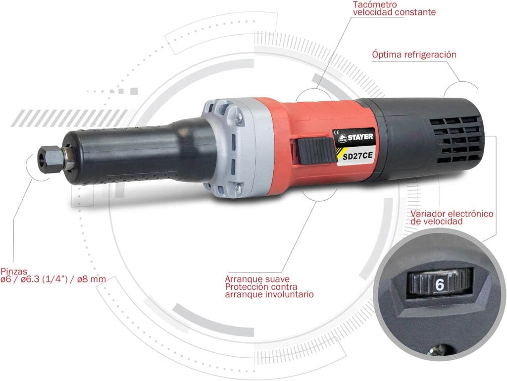 Smerigliatrice a velocità costante, con regolatore elettronico della velocità, 750 W, Stayer sd27ce