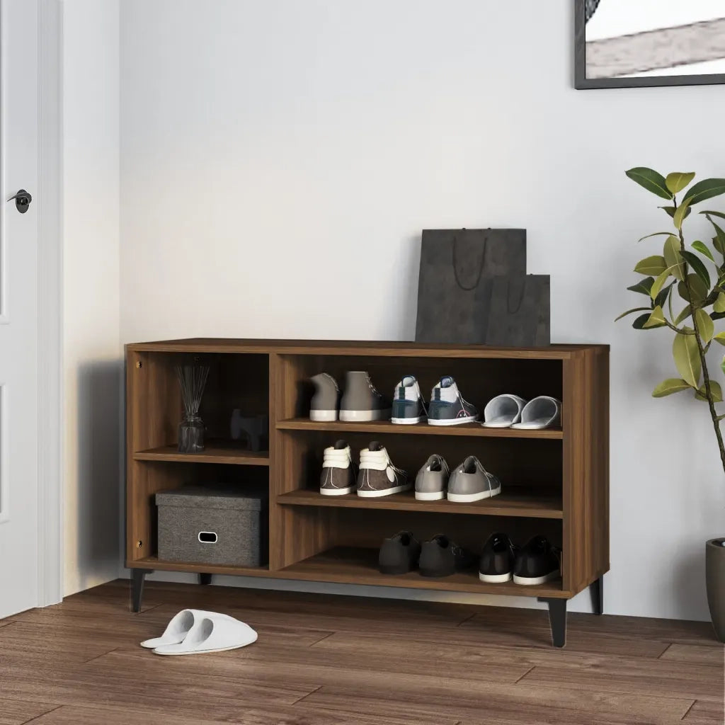 Scarpiera | Mobile per scarpe Rovere Marrone 102x36x60 cm in Legno Multistrato