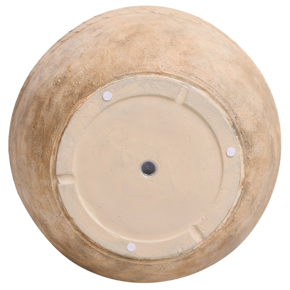 Vaso Piante Beige Pietra Fibra d'Argilla Poliresina 56 x 56 x 47 cm Interno Esterno