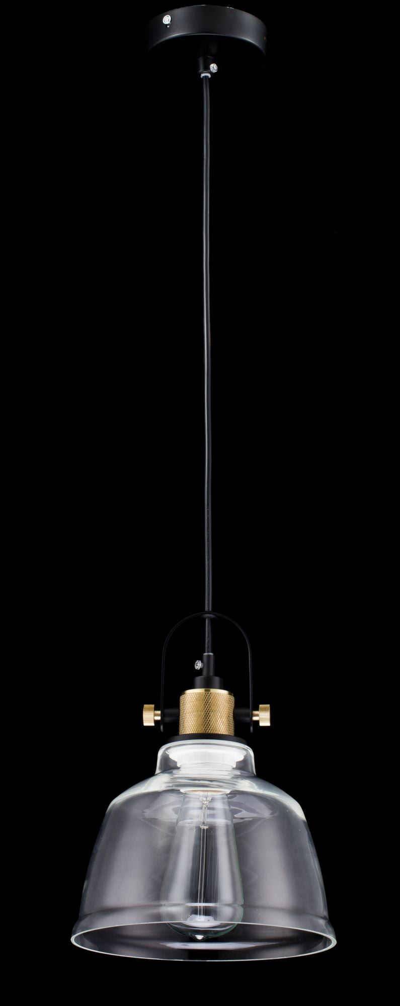 Lampada pendente Pendant in Metallo Irving Nero