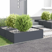Bordura per Prato 4 pz 100 x 60 x 35 cm Acciaio Antracite 8008950