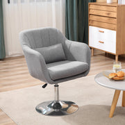 SEDIA Girevole regolabile in altezza 60x60x79-91 cm Grigio Poliestere