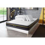 Pacchetto letto completo - Materasso 140x190cm + Box spring con doghe (kit) + 2 cuscini + Piumone - Active