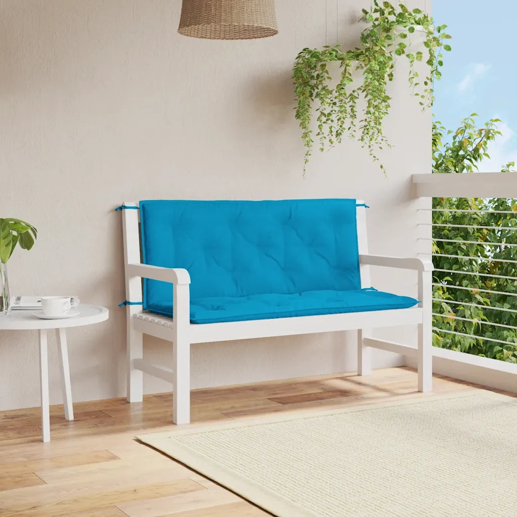 Cuscino per Panca Azzurro 120x(50+50)x7 cm in Tessuto Oxford
