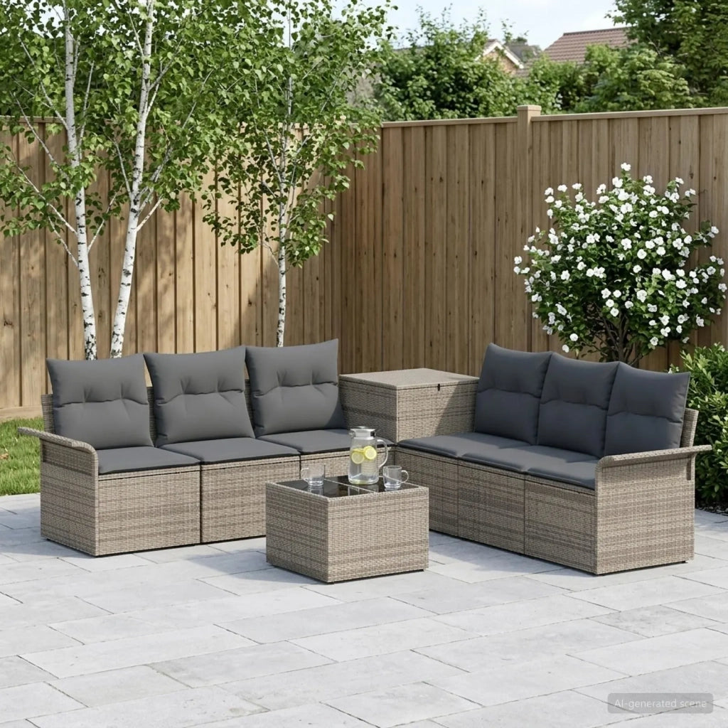 Set di divani 8 pz Grigio e Grigio Scuro 3448006