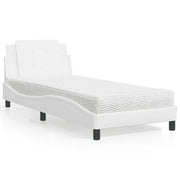 Giroletto senza Materasso Zadar Bianco 90x200 cm in Similpelle