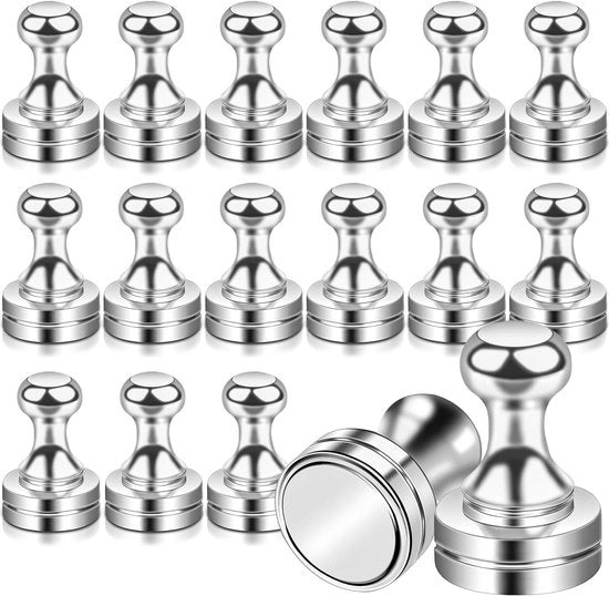Pacco di 16 magneti forti neodimio, 12 mm x 16 mm magneti forti, piccoli magneti per lavagne bianche, frigoriferi, tabelloni, pannelli di aggancio, ufficio