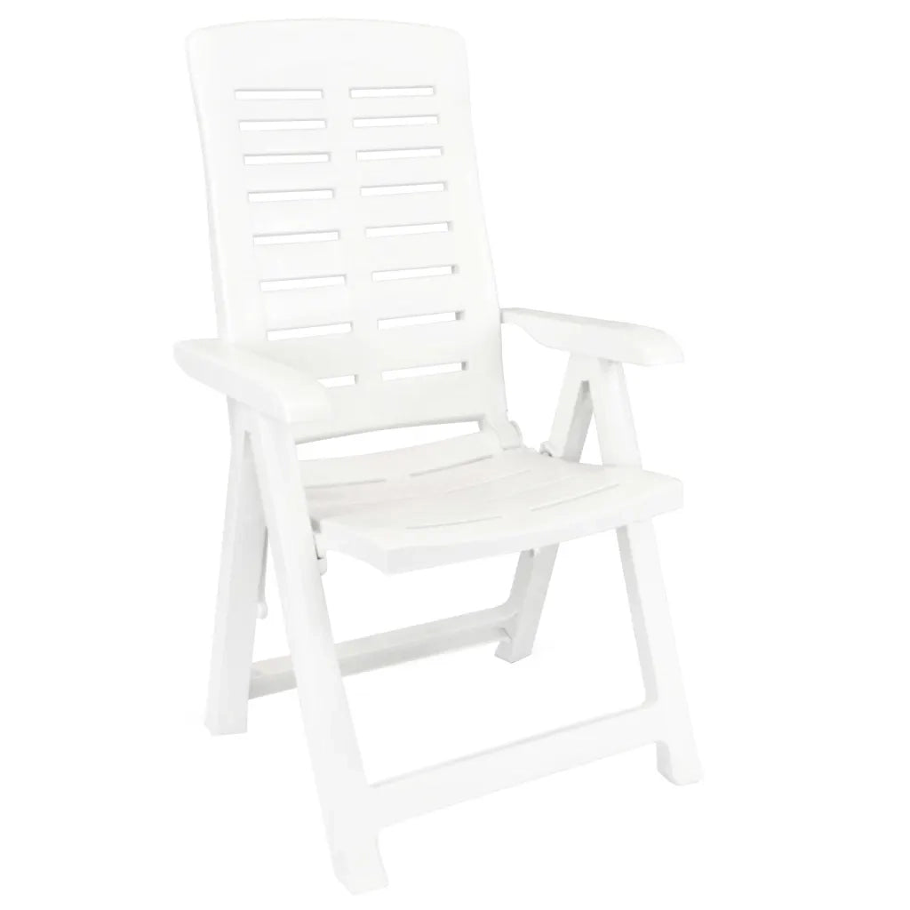 Set da Pranzo da Giardino 3 pz | Set Salotto da Giardino Bianco in Polipropilene