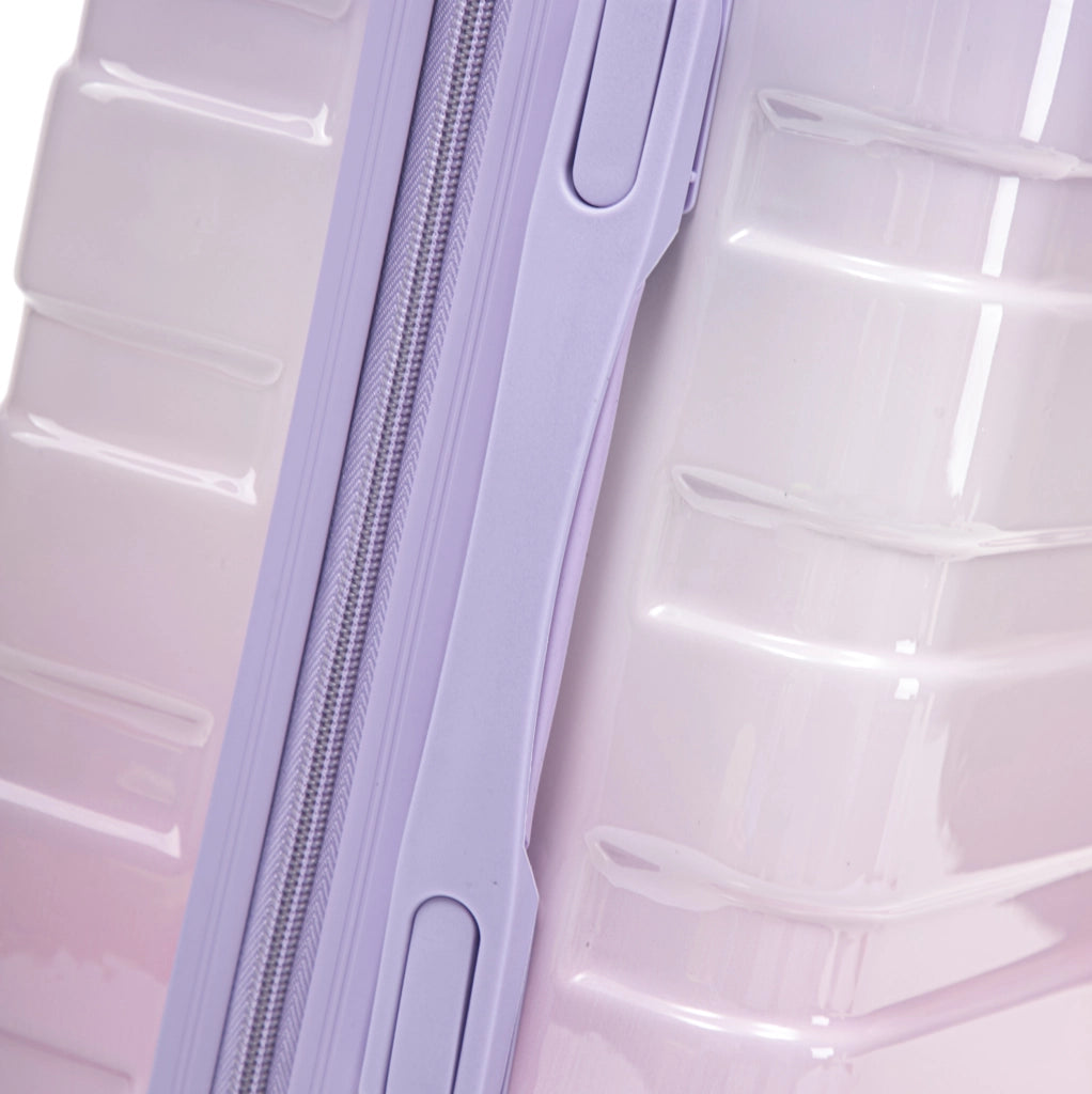 Set Valigie Rigide BEAUNIV PC 20" + Borsa Cosmetici 14" Viola con Serratura a Combinazione