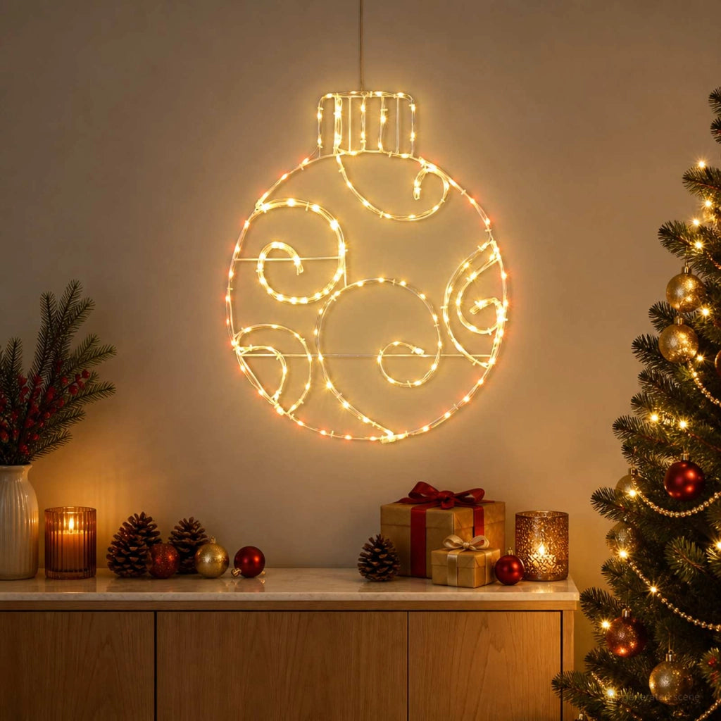 Sfera natalizia a LED LOVIISA 160 LED Rosso 55 x 65 cm 42053471