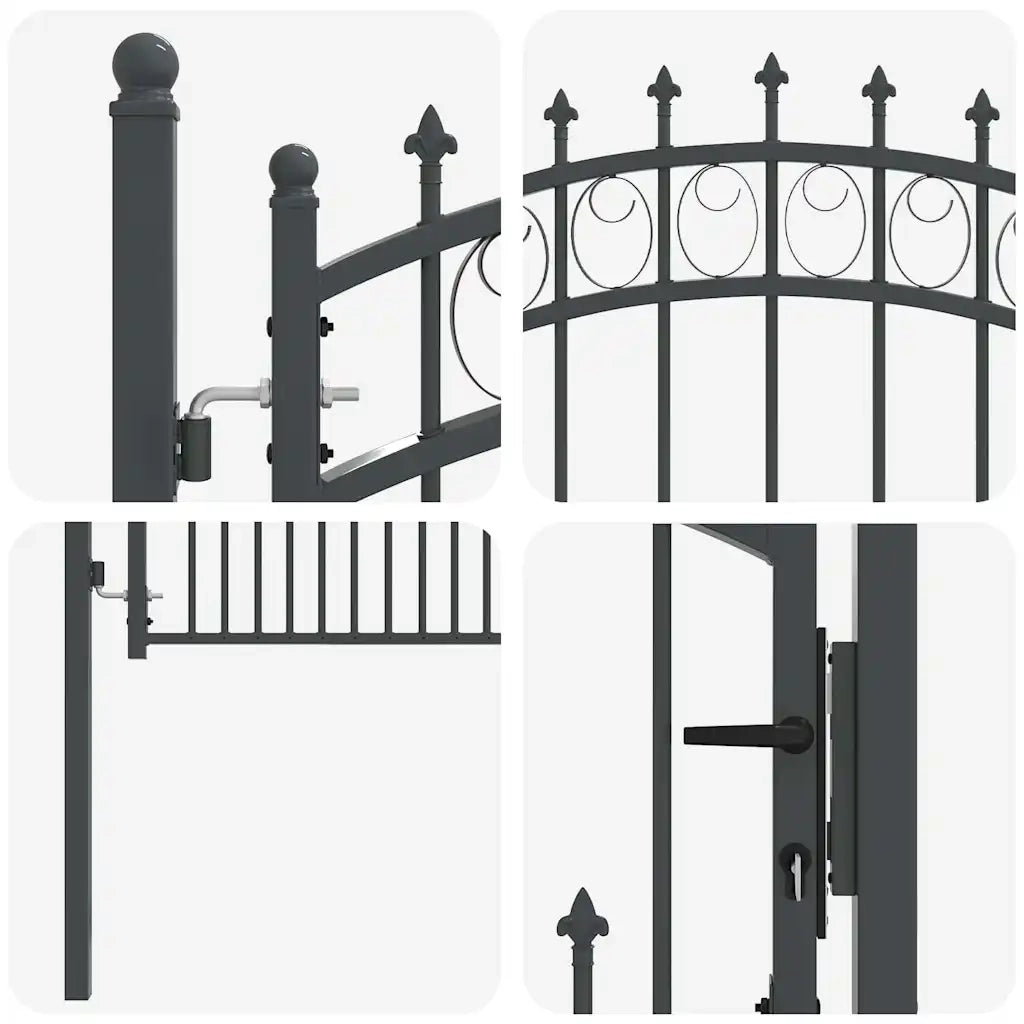 Cancello della recinzione con punte EMMEN 100 x 100 cm CFW9914134