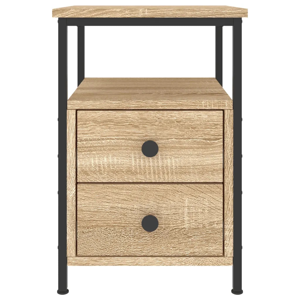 Comodino Rovere Sonoma 34x35,5x50 cm in Legno Multistrato 826015