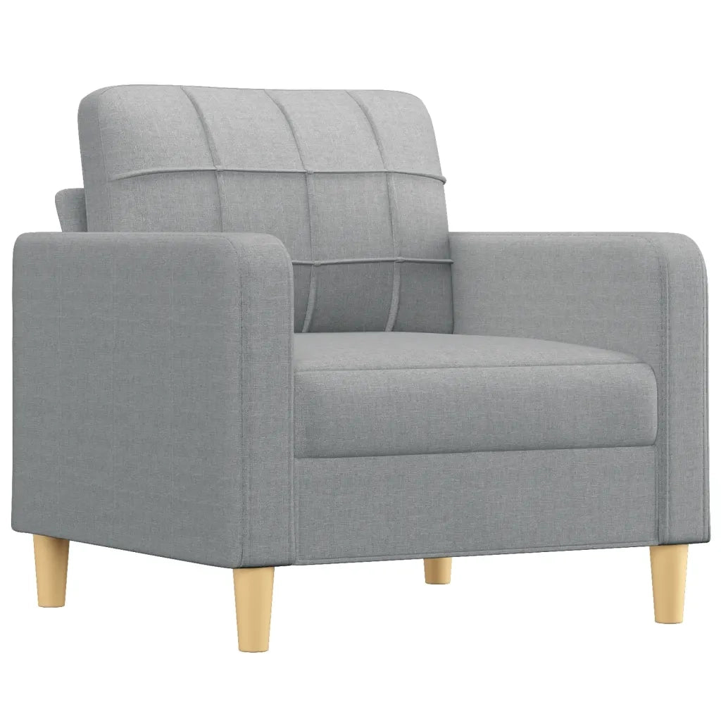 Set di Divani 3 pz con Cuscini Grigio Chiaro in Tessutocod mxl 83099