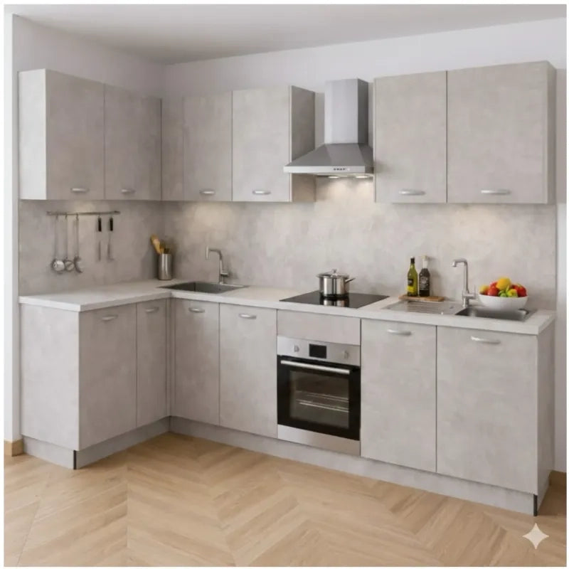 Anta per mobili in Legno nobilitato Compresa di Maniglia 90x60 Cemento