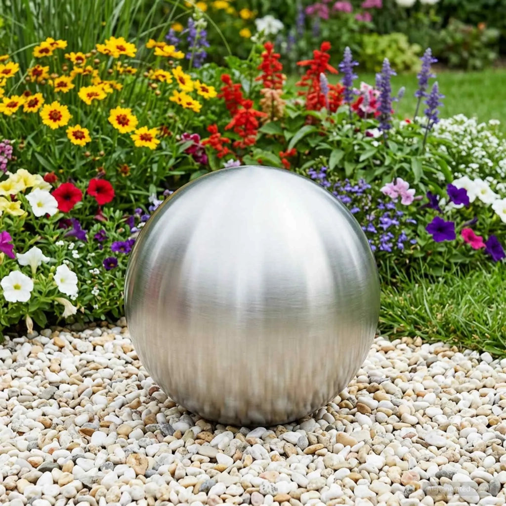 Palla Spazzolata Ø 30 cm Argento Acciaio Inossidabile 201 42008417